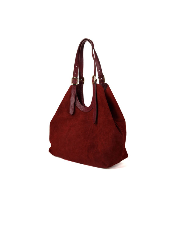 Damska torebka shopper Giulia Monti GM1644 bordowa