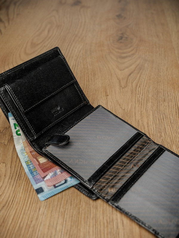Skórzany męski portfel Rovicky PC-102-BAR RFID