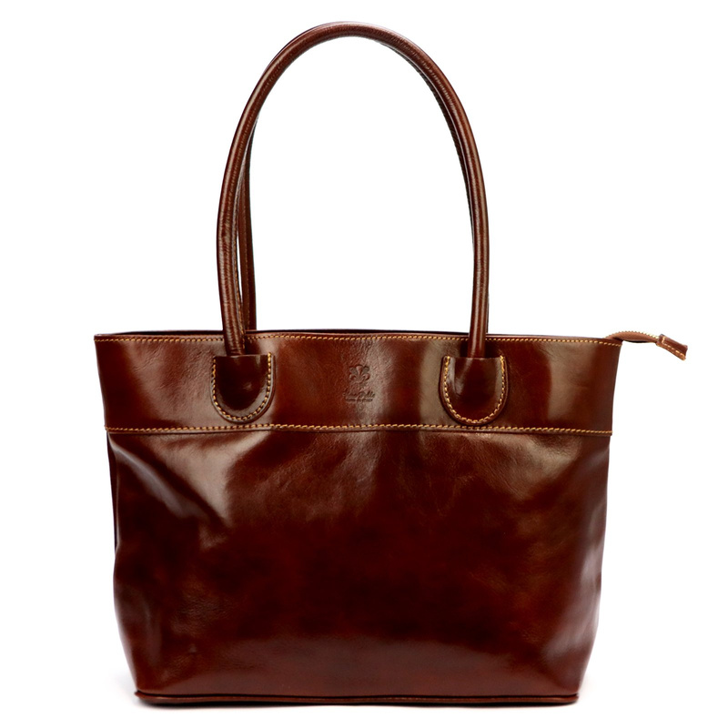 Skórzana duża elegancka damska shopperbag torebka na ramię Florence