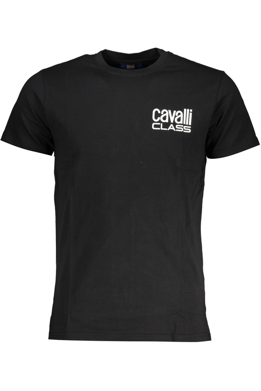 T-SHIRT M�SKI Z KR�TKIM R�KAWEM KLASY CAVALLI CZARNA
