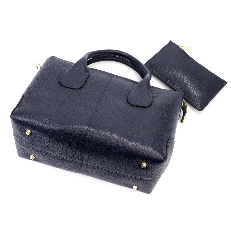 Luka Skórzany damski pojemny kuferek do ręki torebka na ramię z paskiem