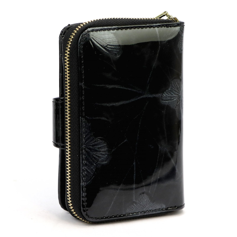 Gregorio portfel damski skóra naturalna lakierowana pionowa portmonetka