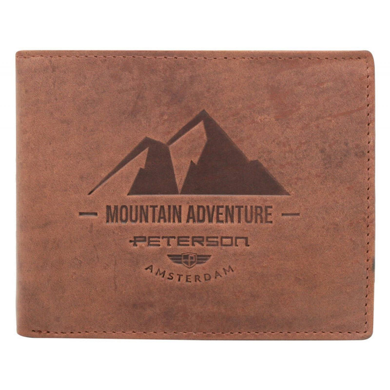 Skórzany męski portfel Peterson PTN N992-BE-MOUNTAIN