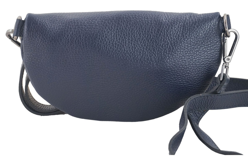 Saszetka / nerka skórzana młodzieżowa - Czarna