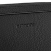 Praktyczna saszetka męska ze skóry ekologicznej w czarnym kolorze z uchwytem do ręki - Rovicky