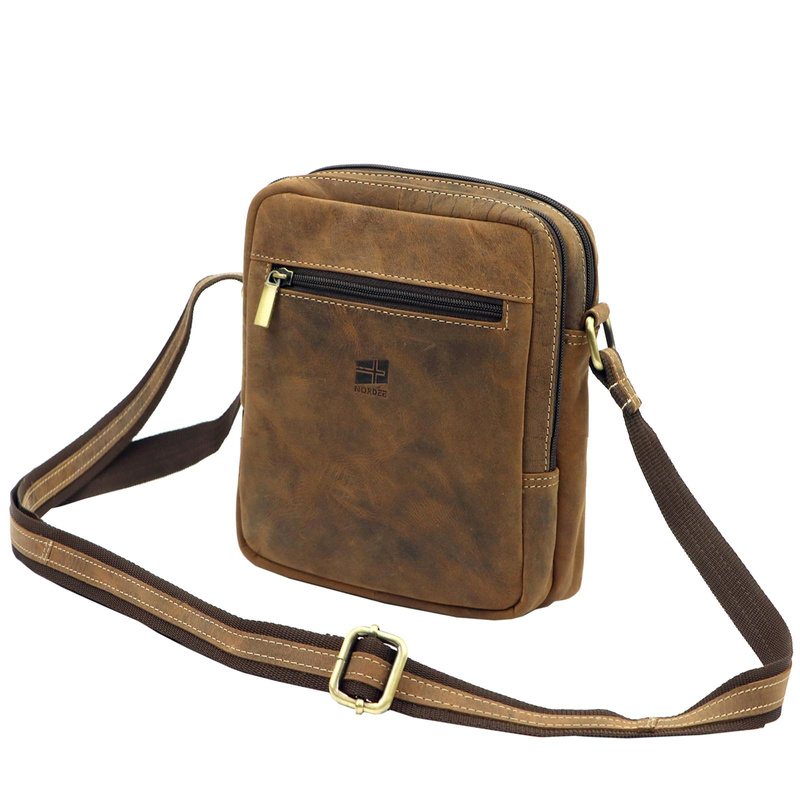 Saszetka męska z naturalnej skóry Nordee MSD-03 GM06