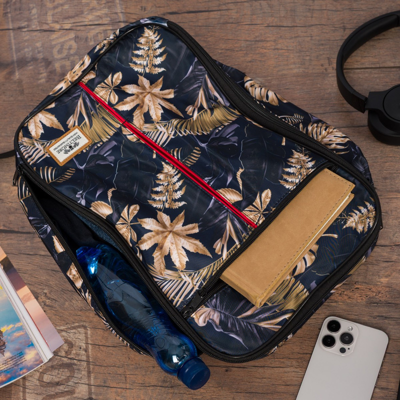 Plecak Podróżny Lekki Bagaż Podręczny Samolotowy Ryanair Wizzair Beltimore złote liście Q77