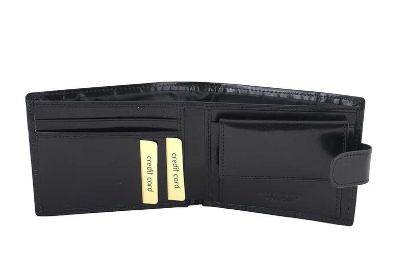 Portfel męski skórzany Barberini's - Brązowy ciemny