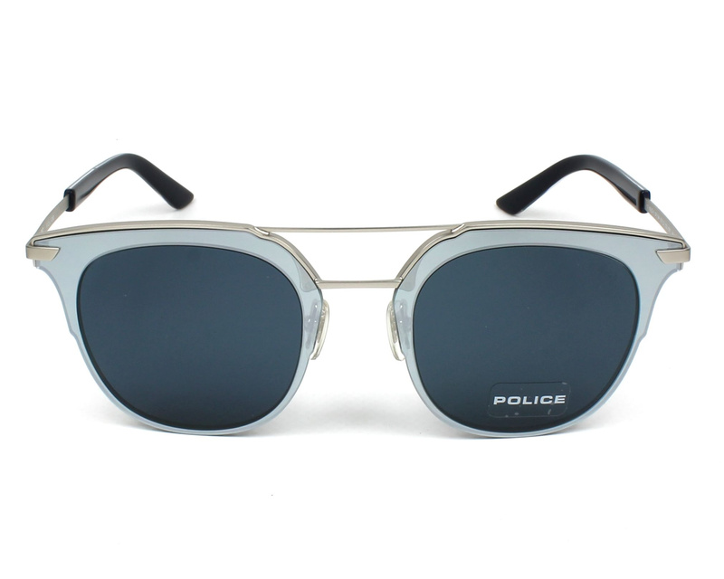 Okulary POLICE SPL584-0581. Okulary przeciwsłoneczne, Kolor niebieski srebrny. Unisex.