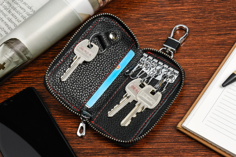 Etui na klucze premium skórzane kluczówka Wild Horse czarne P84