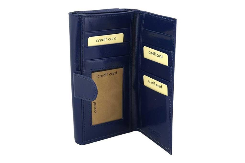 Damski portfel skórzany - Barberini's - Czarny