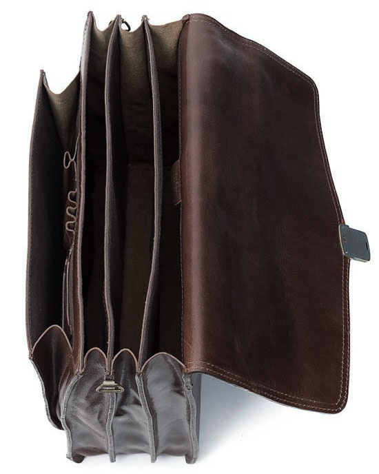 Teczka męska ciemny brąz LORENZ