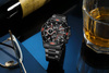 Czarny elegancki zegarek męski bransoleta duży solidny Perfect CH02M