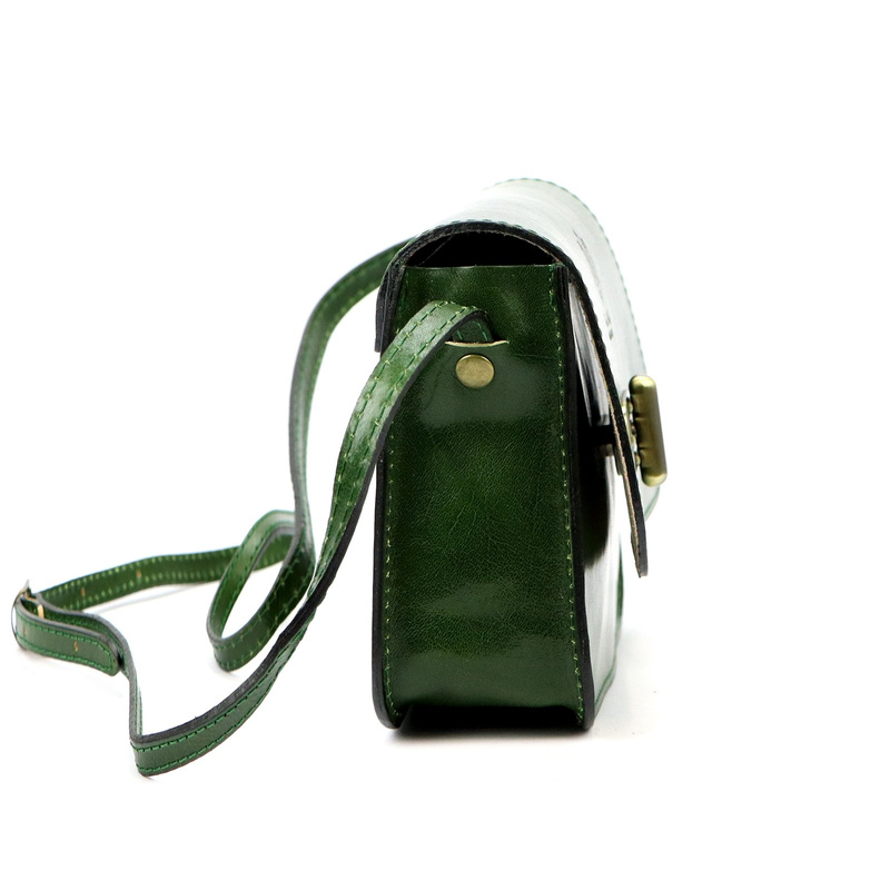 Florence Skórzana elegancka damska listonoszka torebka na ramię z klapą