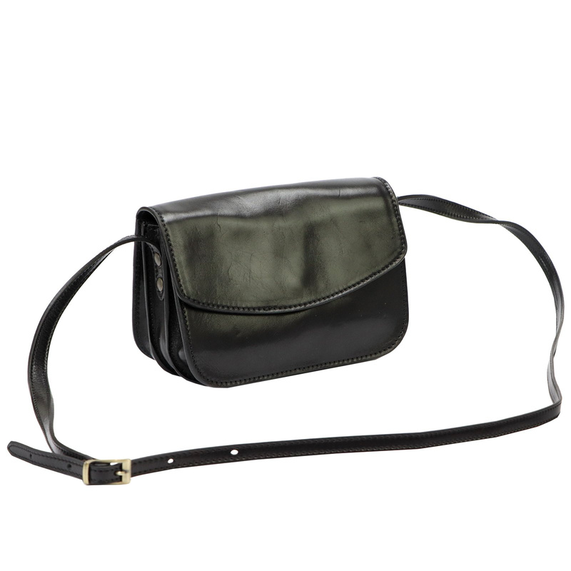 Florence Skórzana listonoszka na ramię 3 komory zamykana klapą elegancka