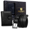 Meski zestaw prezentowy skóra naturalna Peterson PTN SET N4L-DOT BLACK