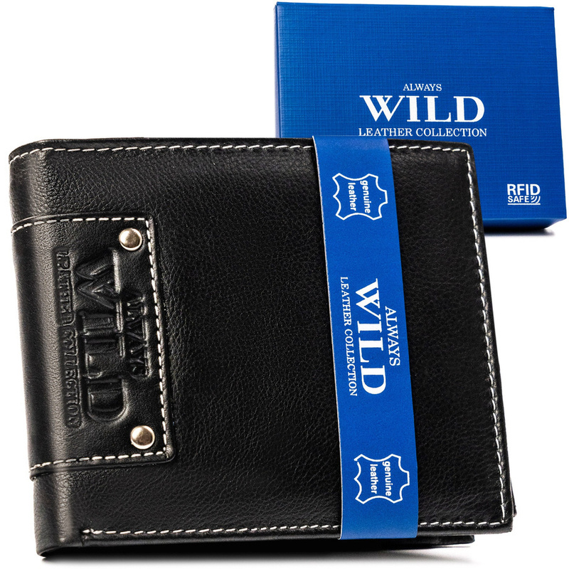 Klasyczny skórzany portfel męski RFID Always Wild