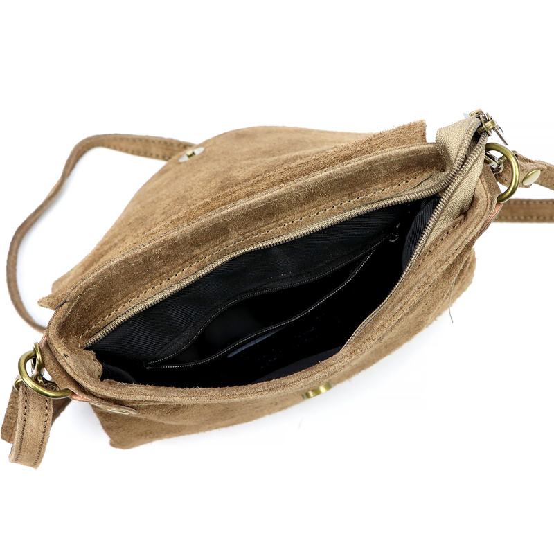 Vera Pelle damska listonoszka skóra naturalna torebka przez ramię z klapą