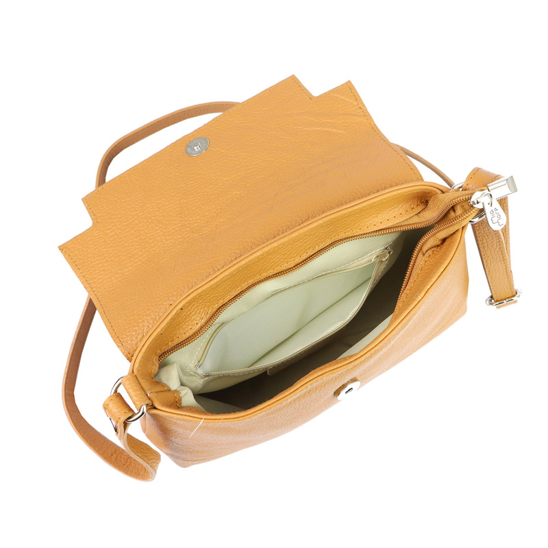 MiaMore damska listonoszka przez ramię skóra naturalna torebka z klapą