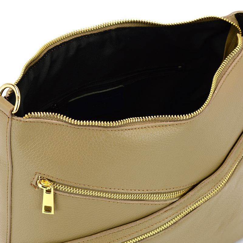 MiaMore damska listonoszka skóra naturalna torba na ramię z kieszeniami