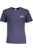 NIEBIESKI T-SHIRT MĘSKI Z KRÓTKIM RĘKAWEM TOMMY HILFIGER
