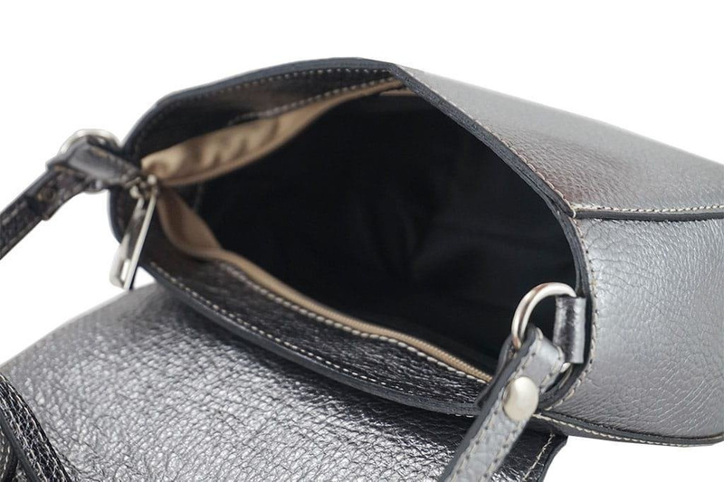 Torebki listonoszki damskie skórzane - Złota