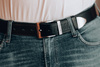 Beltimore męski skórzany pasek szeroki jeans czarny 524 : Kolory - czarny, Rozmiar pasków - r.125-140 cm