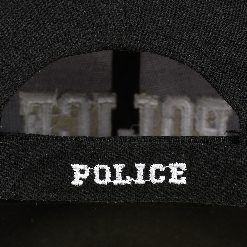 Czarna czapka z daszkiem baseballówka POLICE uniwersalna cz-m-54