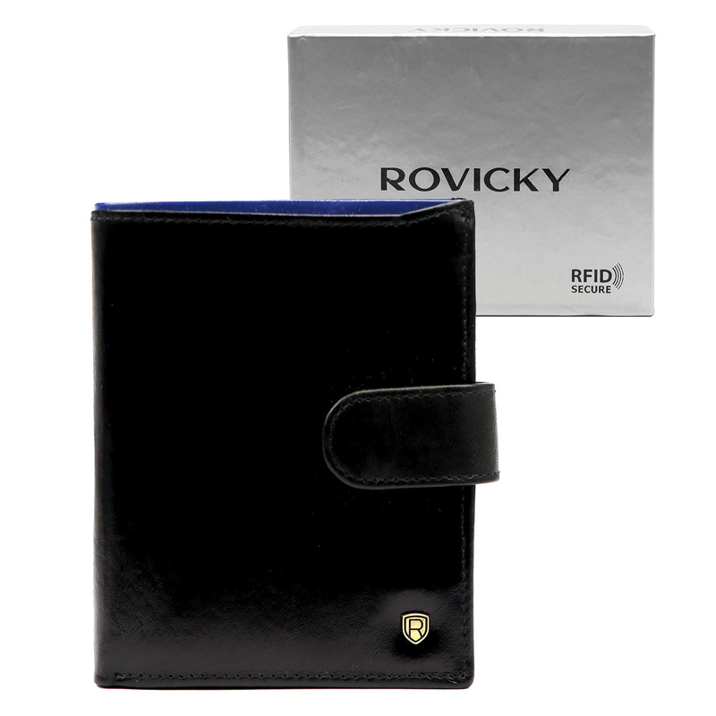 Skórzany męski portfel Rovicky N4L-RVT-2 RFID