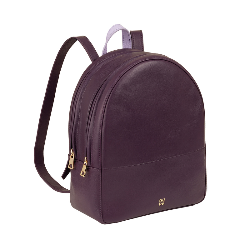 Miejski Damski plecak dwukomorowy skórzany DUDU