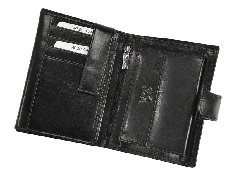 Skórzany męski portfel Rovicky PC-104-BAR RFID