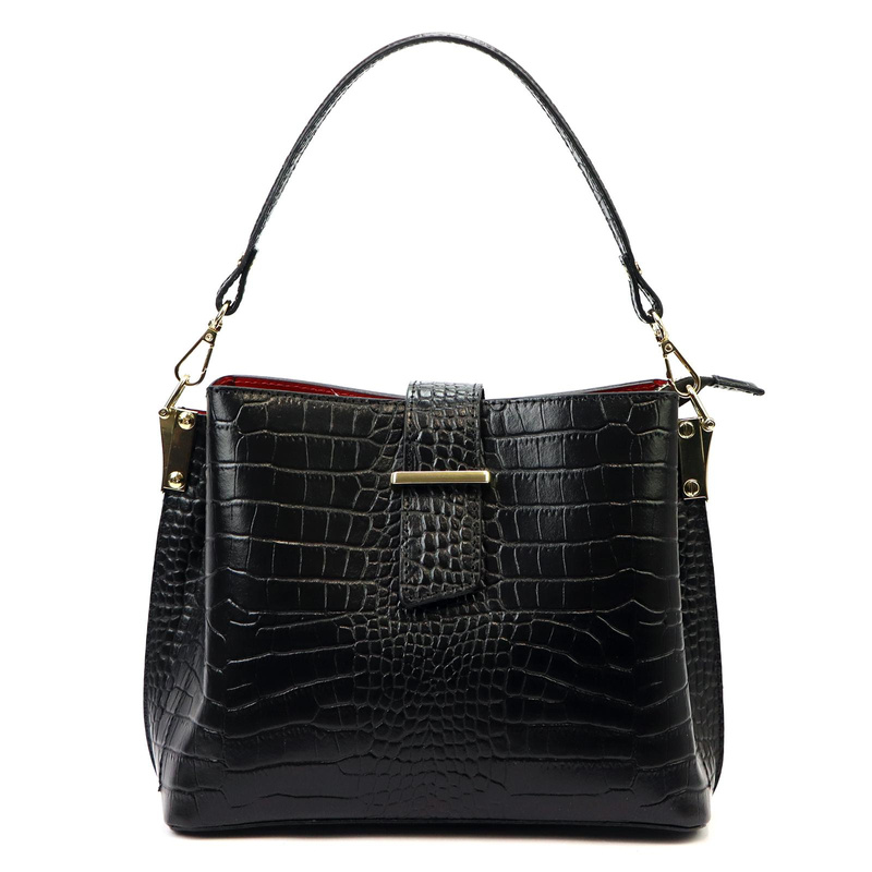 Damska listonoszka na ramię wzór skóra krokodyla