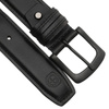 Skórzany, czarny pasek męski z klasyczną klamrą - Peterson