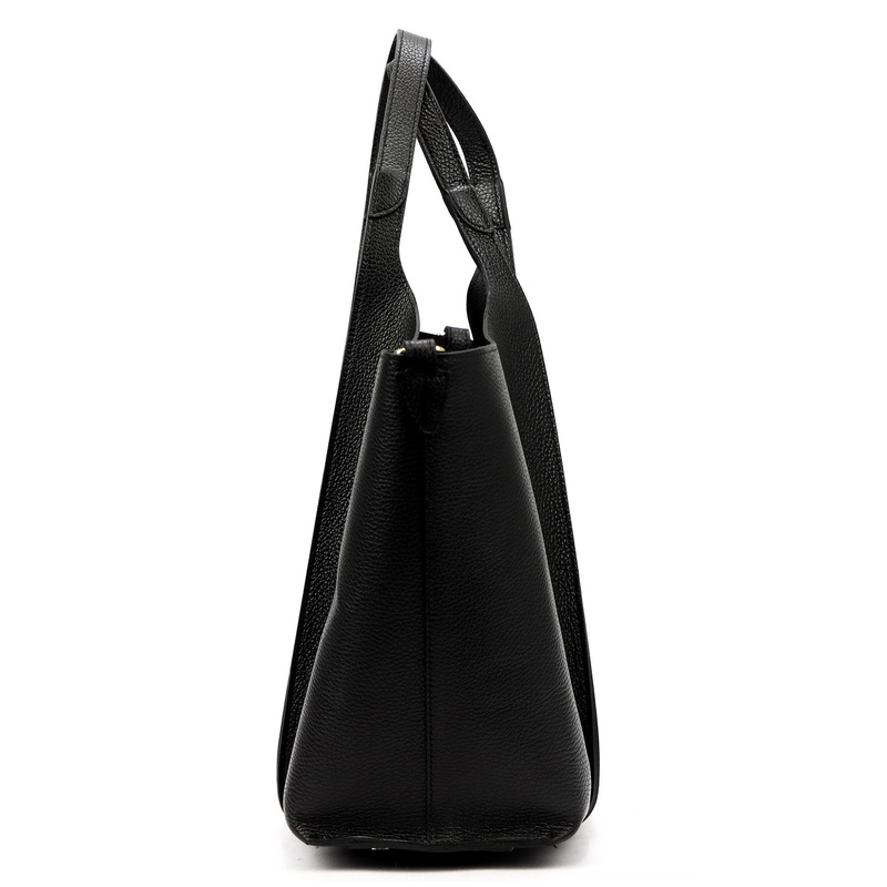 Vera Pelle damska torebka na ramię skóra naturalna shopperbag z paskiem