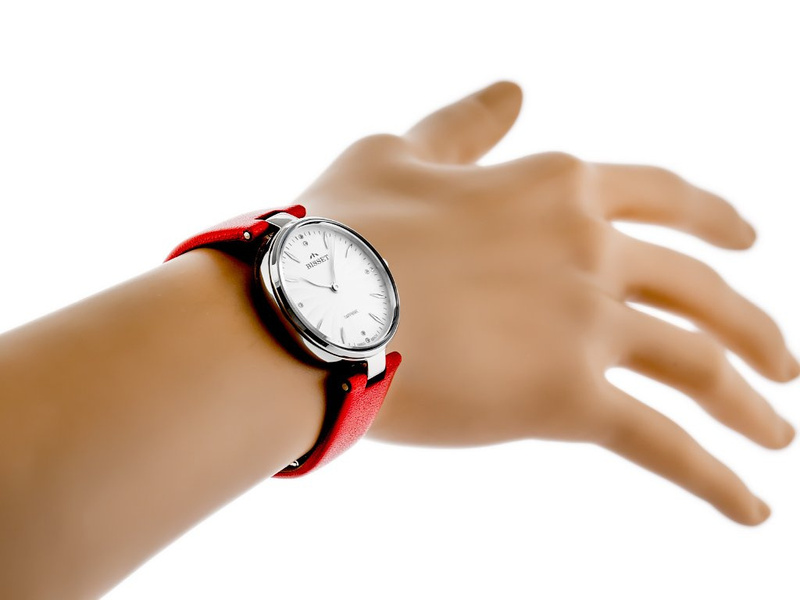 ZEGAREK DAMSKI BISSET BSAF21 (zb577a) - SZAFIROWE SZKŁO