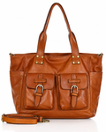 PELLE LAVATA Skórzana Torebka ShopperBag A4 Skórzana Old Look 3 Kieszenie