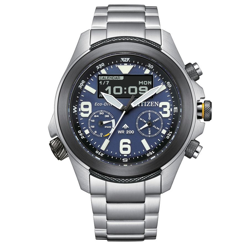 Zegarek CITIZEN JV1006-51L. SOLAR QUARTZ, Kolor niebieski. Mężczyzna.