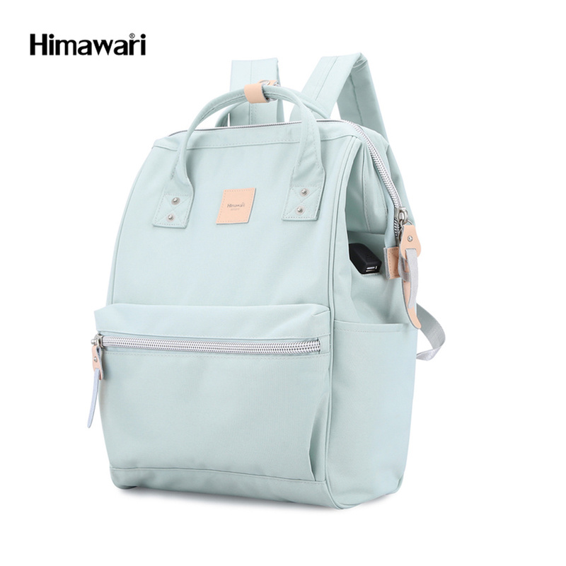 Plecak damski miętowy nieprzemakalny na laptopa - Himawari