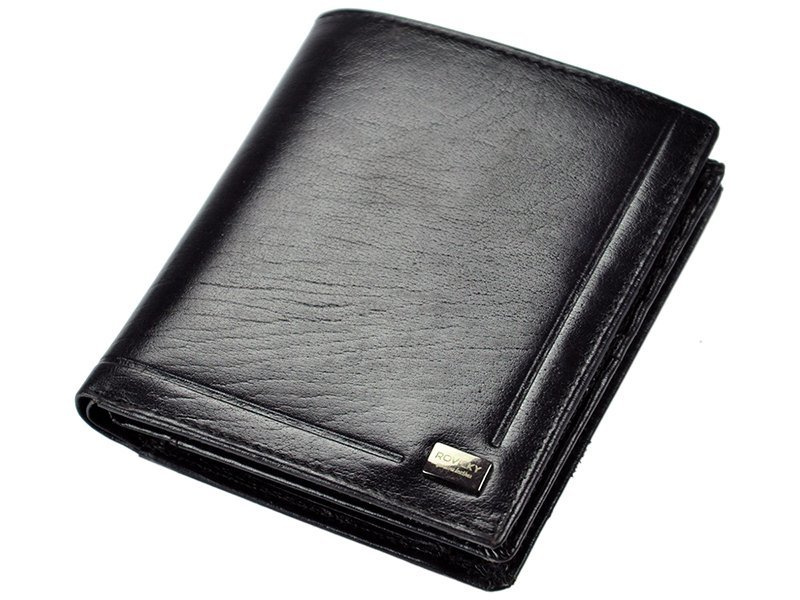 Skórzany męski portfel Rovicky PC-106-BAR RFID