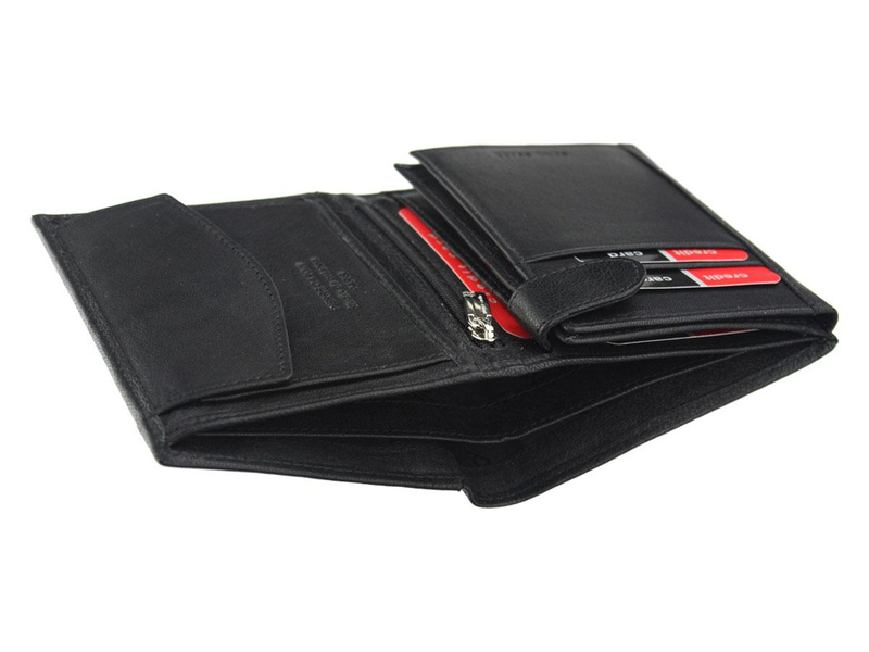 Pierre Cardin męski portfel skóra naturalna duży bez zapięcia RFID