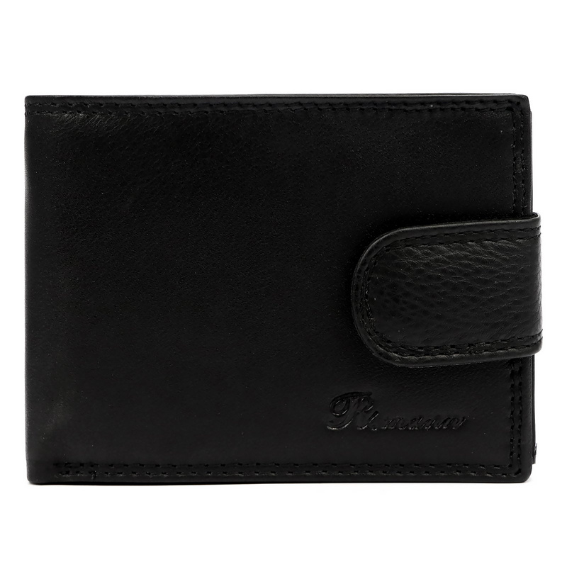 Money Kepper kompaktowy męski portfel skóra naturalna zatrzask system RFID