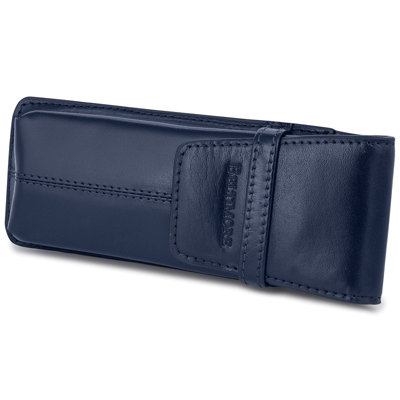 Piórnik Skórzany etui na pióro granatowe Beltimore J03