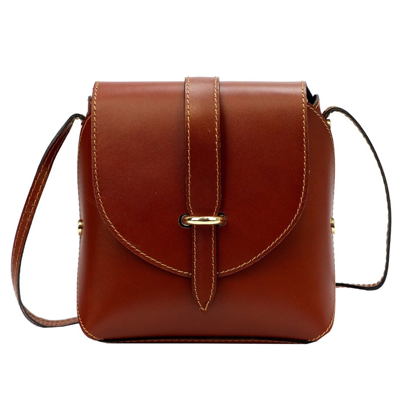 Gregorio damska listonoszka skora naturalna torebka z klapą na ramię