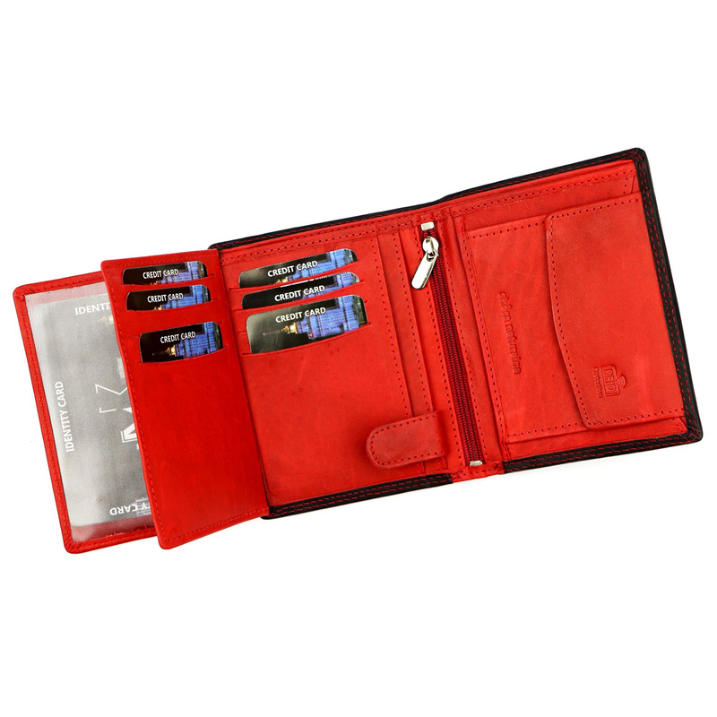 Norwegia, skórzany męski portfel Money Kepper SN5601 RFID