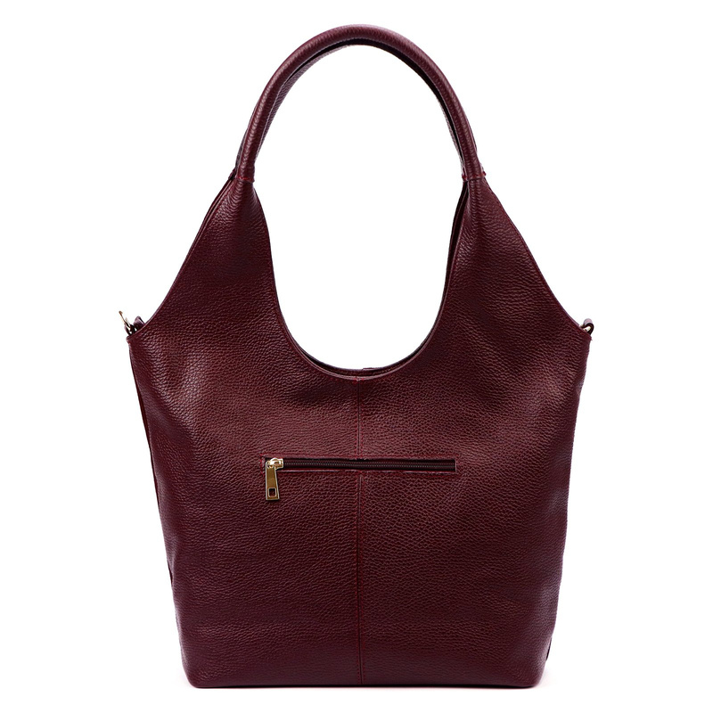 Vera Pelle damska shopperbag na ramię torebka skórzana z organizerem duża