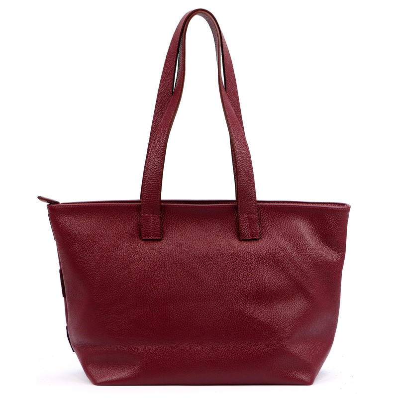 Luka Duża dwukomorowa damska shopperbag pleciony wzór torebka na ramię