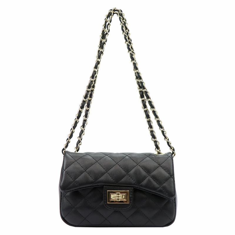 Vera Pelle damska listonoszka skóra naturalna pikowana stylowa torebka