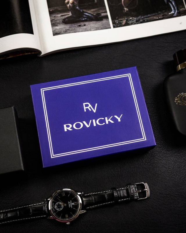 Skórzany duży rozbudowany portfel Rovicky z RFID