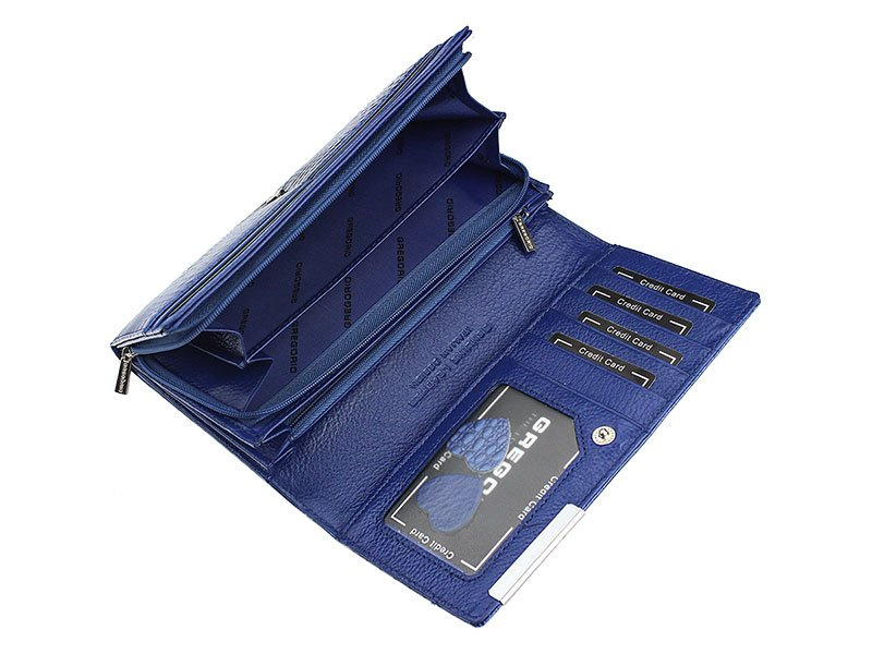 skóra naturalna + Damski portfel ze skóry ekologicznej Gregorio GL-106