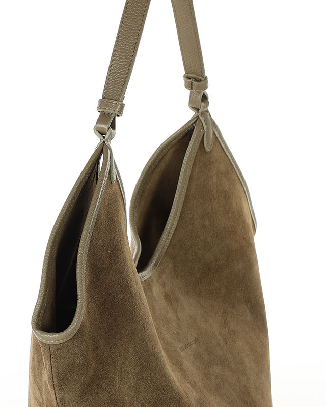 Torebka damska worek hobo bag skóra naturalna - MARCO MAZZINI czarna